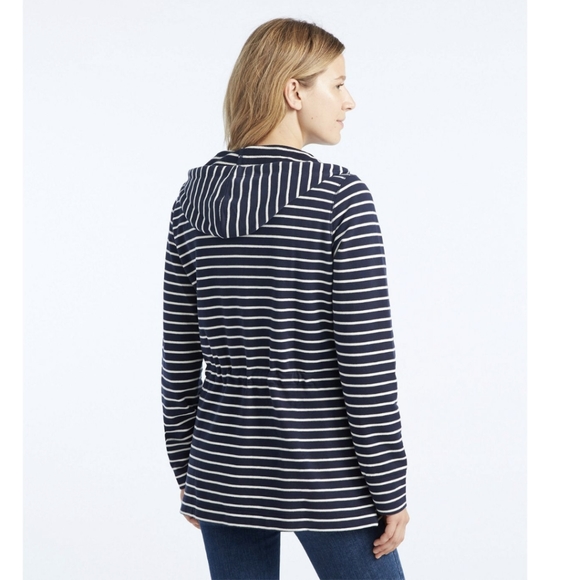 L.L. Bean Ultrasoft striped hoodie jacket NWOT XS - Picture 11 of 11